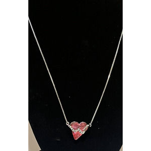 heart pendant 20 in silver necklace